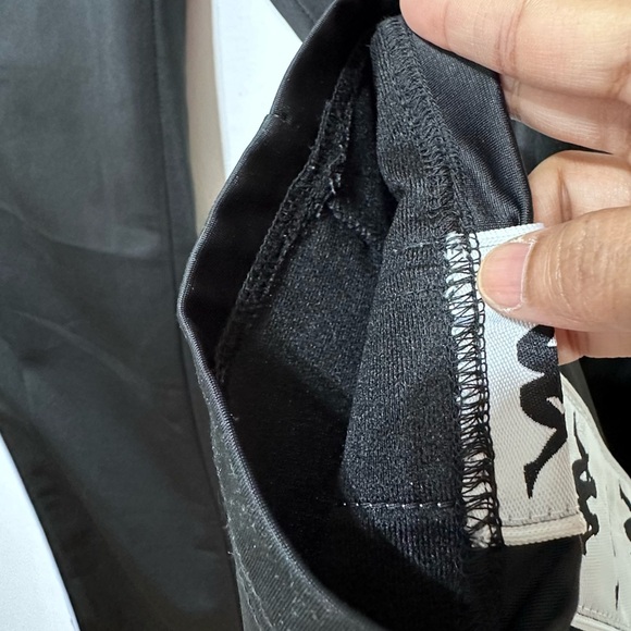 NWOT Kappa Black White Drawstring Track Pants Sz Medium - Picture 11 of 12